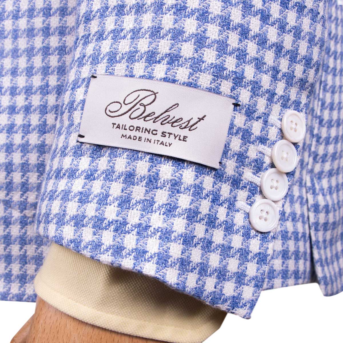 Belvest Blue Houndstooth 100 Linen Jacket Robert Old Co belvest-blue-houndstooth-100-linen-jacket-robert-old-co