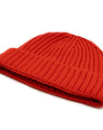Robert Old - Fisherman Knit 8ply Cashmere Hat - Chilli CAPS & HATS Robert Old
