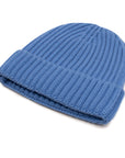 Robert Old - Fisherman Knit 8ply Cashmere Hat - Isfahan Blue CAPS & HATS Robert Old