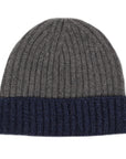 Robert Old - Fisherman Knit 8ply Cashmere Hat - Navy Marl - Derby CAPS & HATS Robert Old