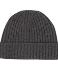 Robert Old - Fisherman Knit 8ply Cashmere Hat - Smog Grey CAPS & HATS Robert Old