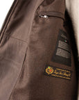 Robert Old - Brown Panelled Leather Hip-Length Coat LEATHERS Robert Old