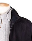 Robert Old - Midnight Blue Calf Suede Bomber Jacket LEATHERS Robert Old