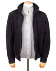 Robert Old - Midnight Blue Calf Suede Bomber Jacket LEATHERS Robert Old