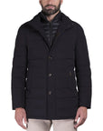 Moorer - Dark Blue ‘Calegari’ Down-Filled Padded Coat OVERCOATS MooRER