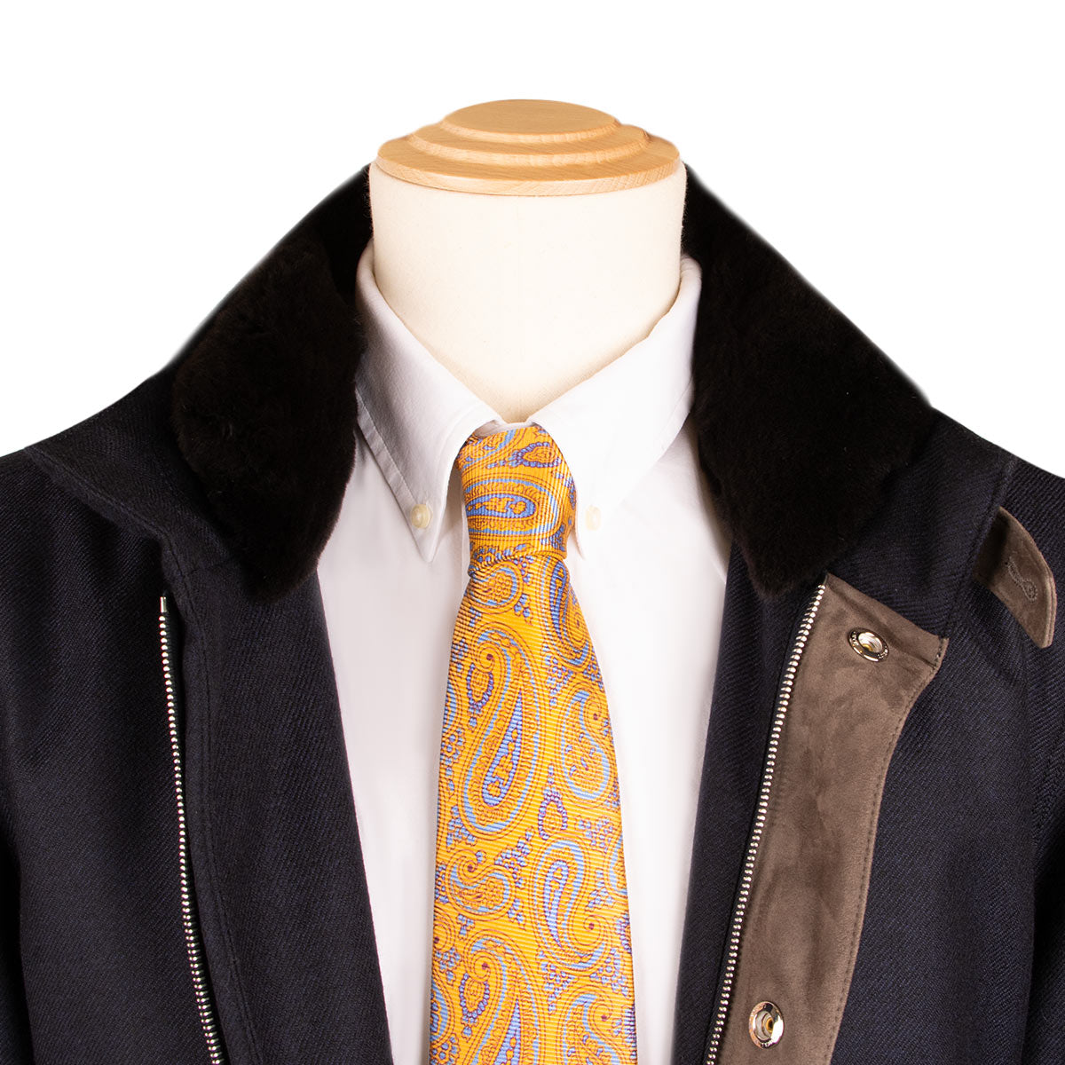 Robert Old - Navy Loro Piana Storm System Wool & Cashmere Overcoat OVERCOATS Robert Old