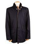 Robert Old - Navy Loro Piana Storm System Wool & Cashmere Overcoat OVERCOATS Robert Old