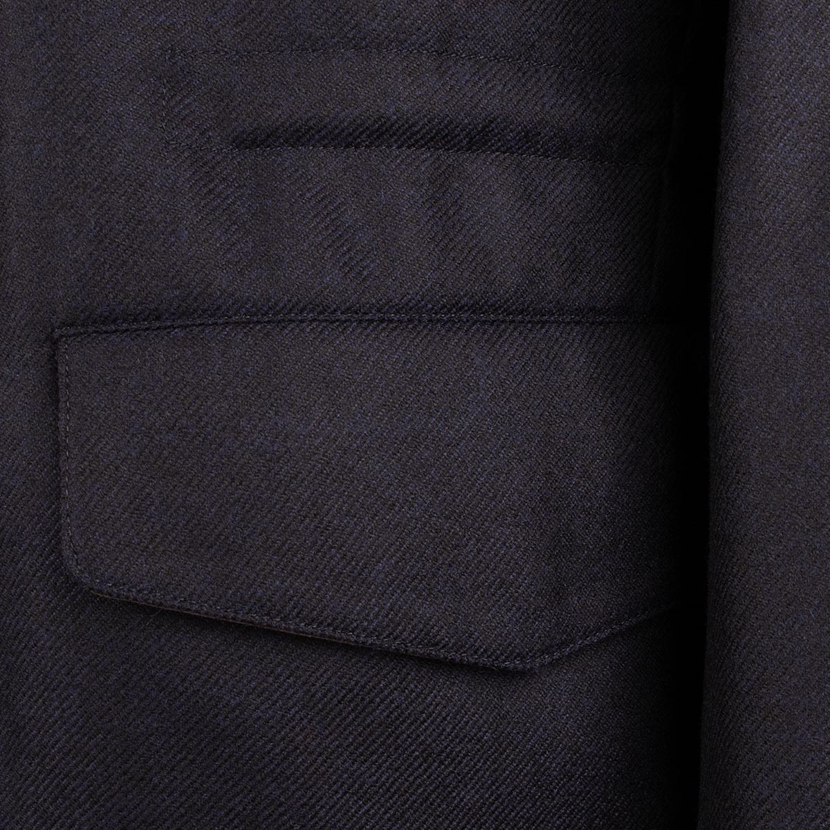 Robert Old - Navy Loro Piana Storm System Wool & Cashmere Overcoat OVERCOATS Robert Old