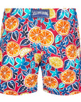 Vilebrequin - Burgundy Citrus 'Moorea' Swim Shorts SWIMWEAR Vilebrequin