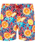 Vilebrequin - Burgundy Citrus 'Moorea' Swim Shorts SWIMWEAR Vilebrequin