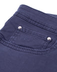 Jacob Cohen - Navy ‘Bard’ Stretch Slim Fit Chinos JEANS Jacob Cohen