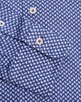 Robert Old - Navy Patterned Italian Long Sleeve Shirt L/S SHIRTS Robert Old