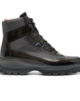 Santoni - Brown Leather & Grey Gore-Tex® Lace-up Hiking Boot SHOES Santoni