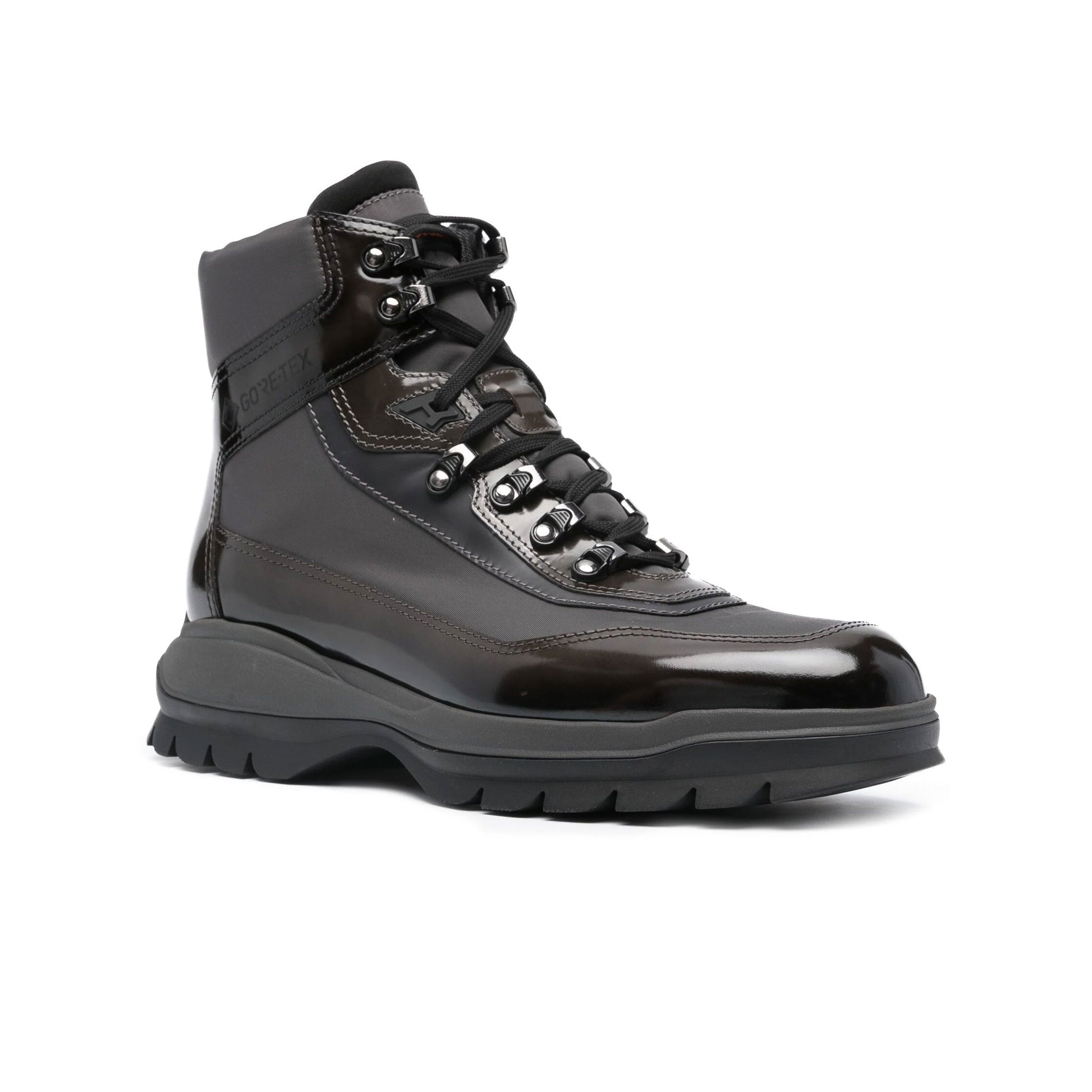 Santoni Shoes Santoni Bottes Santoni Brown Leather Grey Gore-Tex