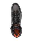 Santoni - Brown Leather & Grey Gore-Tex® Lace-up Hiking Boot SHOES Santoni