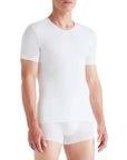 Derek Rose - White Alex Micro Modal Stretch V-Neck T-Shirt UNDERWEAR Derek Rose