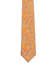 Robert Old - Orange & Blue Paisley Jaquard Print 100% Silk Tie TIES/CRAVATS Robert Old