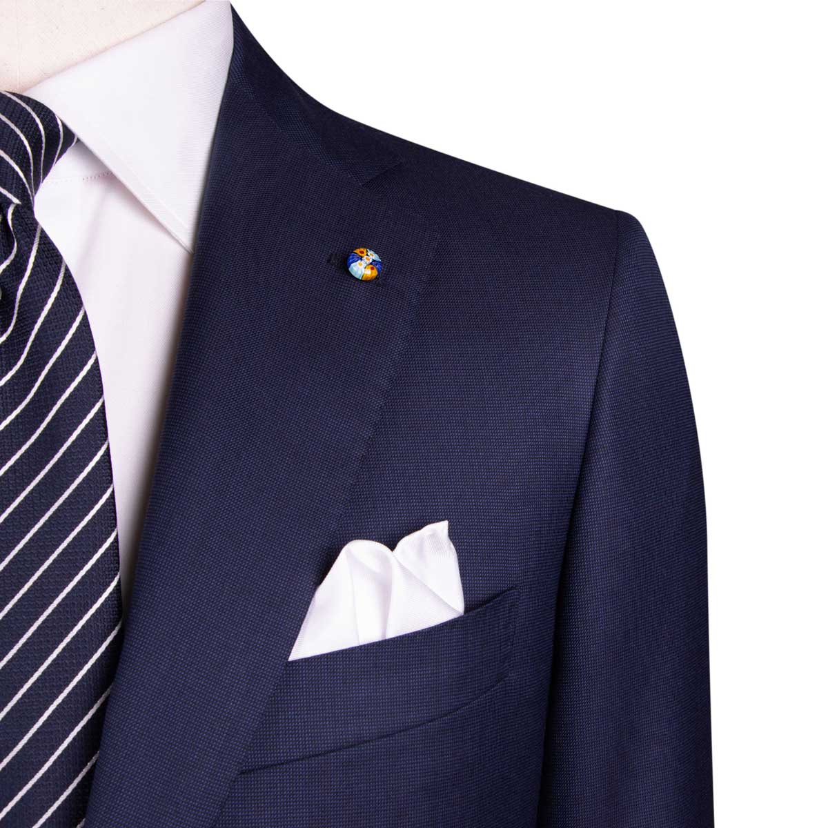 Belvest - Handcrafted Navy Wool Super 160s Suit SUITS Belvest