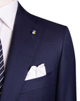 Belvest - Handcrafted Navy Wool Super 160s Suit SUITS Belvest