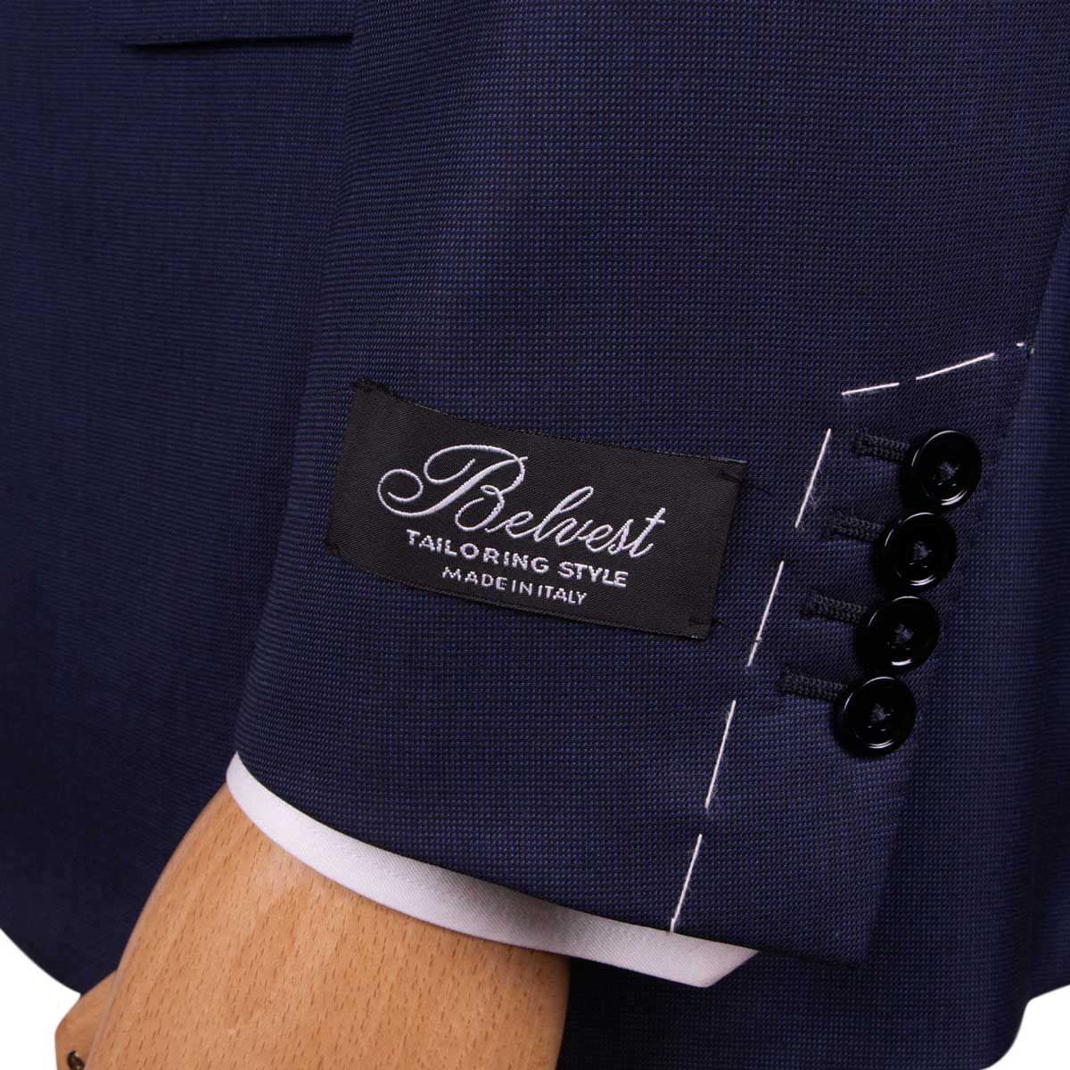 Belvest - Handcrafted Navy Wool Super 160s Suit SUITS Belvest