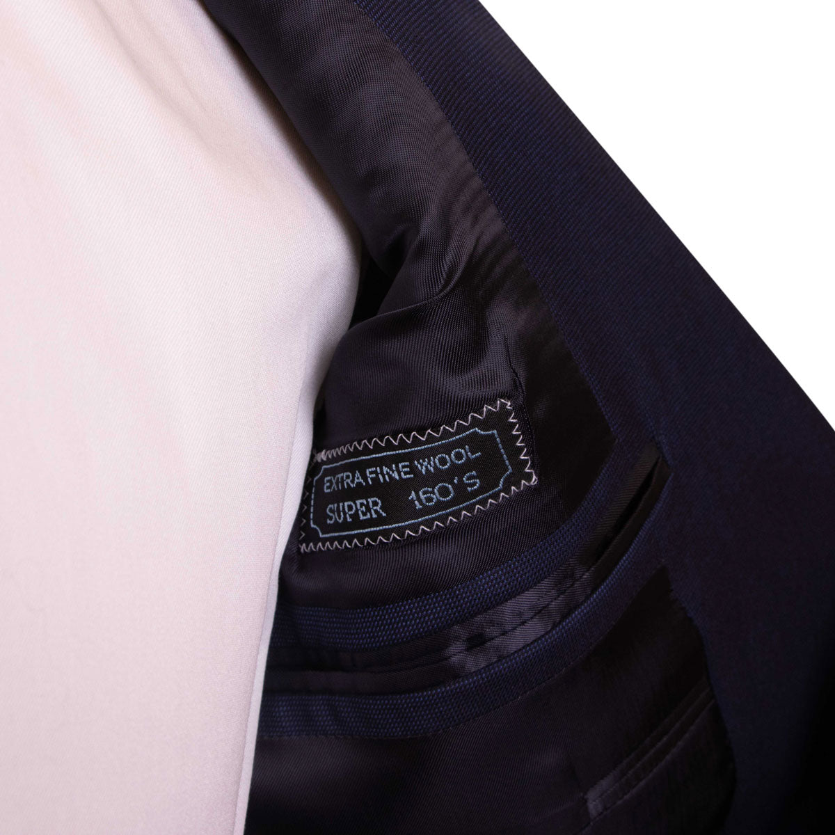 Belvest - Handcrafted Navy Wool Super 160s Suit SUITS Belvest