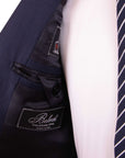Belvest - Handcrafted Navy Wool Super 160s Suit SUITS Belvest
