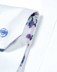 Eton - White Floral Trim Signature Twill Slim Fit Shirt L/S SHIRTS Eton