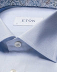 Eton - Light Blue Paisley Trim Contemporary Fit Shirt L/S SHIRTS Eton