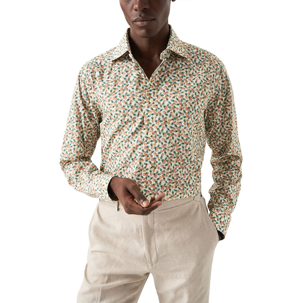 Eton - Pineapple Print Cotton-TENCEL™ Slim Fit Shirt L/S SHIRTS Eton