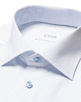 Eton - Light Blue Micro Check Signature Twill Shirt L/S SHIRTS Eton