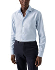 Eton - Light Blue Striped Oxford Cotton-Tencel™ Shirt L/S SHIRTS Eton