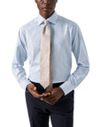 Eton - Light Blue Striped Oxford Cotton-Tencel™ Shirt L/S SHIRTS Eton