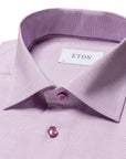 Eton - Raspberry Red Twill Contemporary Fit Shirt L/S SHIRTS Eton
