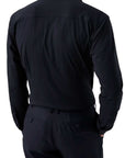 Eton - Navy Cotton Four-Way Stretch Long Sleeve Shirt L/S SHIRTS Eton