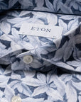Eton - Palm Print Cotton Four-Way Stretch Shirt L/S SHIRTS Eton