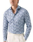 Eton - Palm Print Cotton Four-Way Stretch Shirt L/S SHIRTS Eton