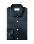 Eton - Dark Blue Filo di Scozia King Knit Slim Fit Shirt L/S SHIRTS Eton