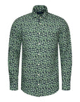 Eton - Green Kiwi Print Linen Shirt L/S SHIRTS Eton