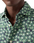 Eton - Green Kiwi Print Linen Shirt L/S SHIRTS Eton