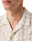 Eton - Brown Big Floral Linen Resort Shirt S/S SHIRTS Eton