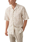 Eton - Brown Big Floral Linen Resort Shirt S/S SHIRTS Eton