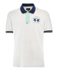 La Martina - Optic White Regular-fit Cotton Stretch Polo shirt S/S POLOS La Martina