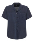 La Martina - Navy Linen Short-sleeved Shirt S/S SHIRTS La Martina