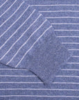 Fedeli - Striped Blue Cashmere Linen Crewneck Sweater KNITWEAR FEDELI