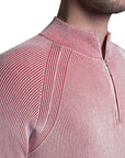 Moorer - Pink ‘Fedro’ Knit Zip Neck Sweater KNITWEAR MooRER
