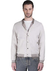 Moorer - Ivory 'Darren' Lightweight Bomber Jacket SWEATS MooRER