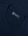 Robert Old - Navy Knitted Boucle Cotton-Blend Crew Neck T-Shirt TEE SHIRTS Robert Old