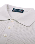 Robert Old - Light Grey 100% Cotton Knit Polo Shirt S/S POLOS Robert Old