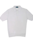 Robert Old - Light Grey 100% Cotton Knit Polo Shirt S/S POLOS Robert Old
