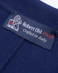 Robert Old - Navy 100% Cotton Wide-Ribbed Polo Shirt S/S POLOS Robert Old